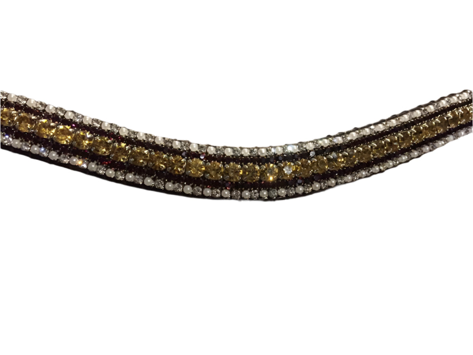 Crystal Dressage Browband – Wholesale Leather Browbands for Horses
