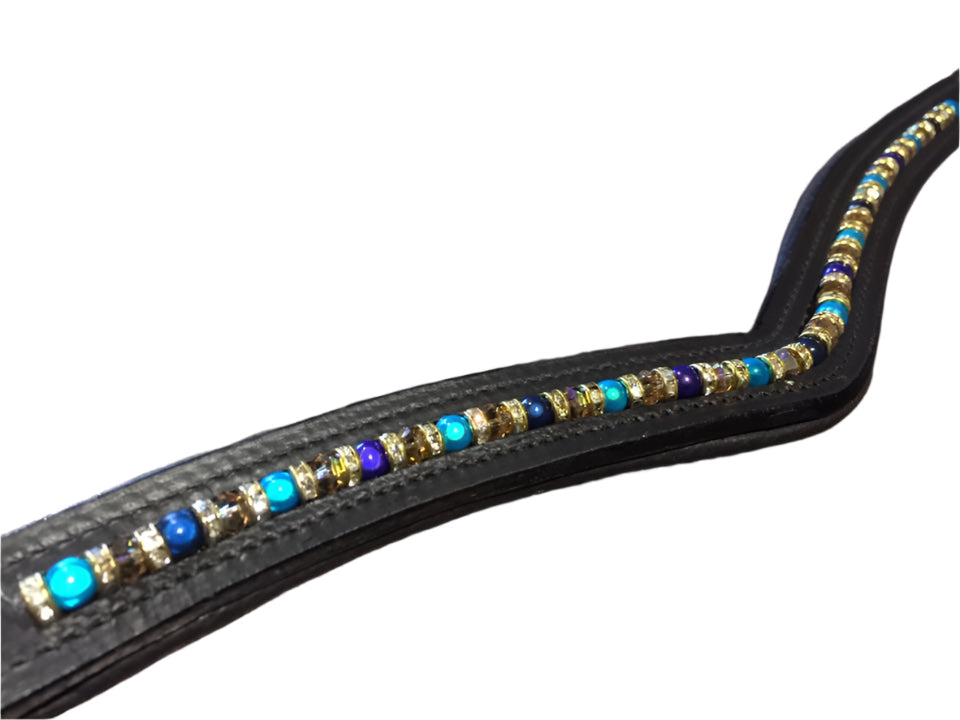 Beaded Leather Browband – Fancy Wholesale Browband for Horses