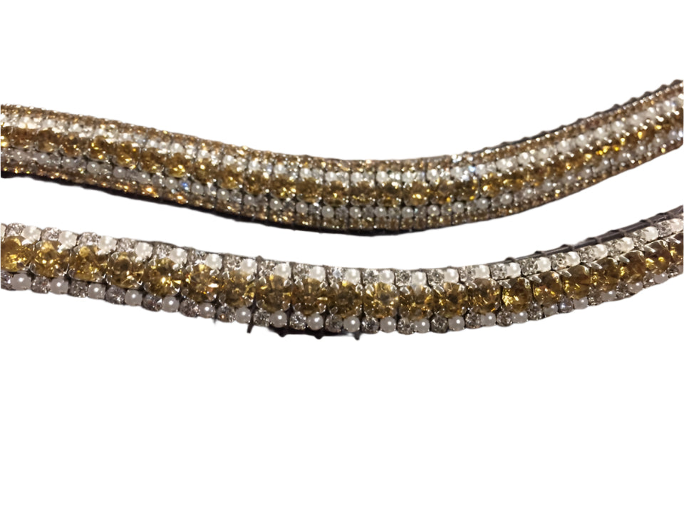 Crystal Dressage Browband – Wholesale Leather Browbands for Horses