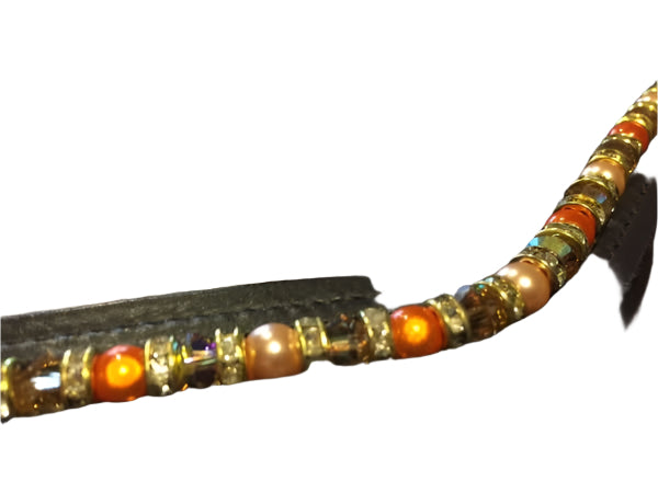 Beaded Leather Browband – Fancy Wholesale Browband for Horses