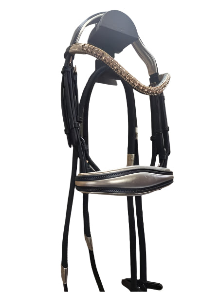 Metallic Stunner Bridle with Rubber Grip Reins – Wholesale