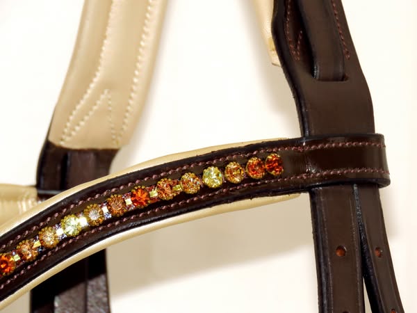 Criterion Swarovski Bridle with Metallic Gold Padding – B2B