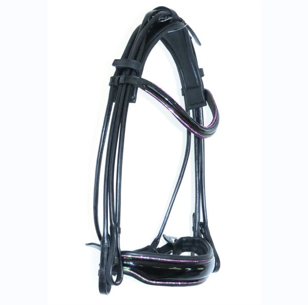 Criterion Round Rolled Bridle – Patent or Matt with Crystals or Plain