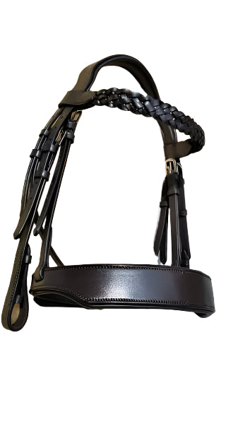 Hunter Bridle with Braided Browband – Black or Brown