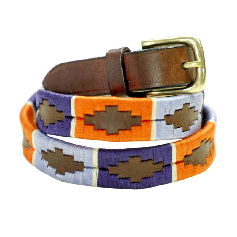 Frontier Flame Leather Polo Belt
