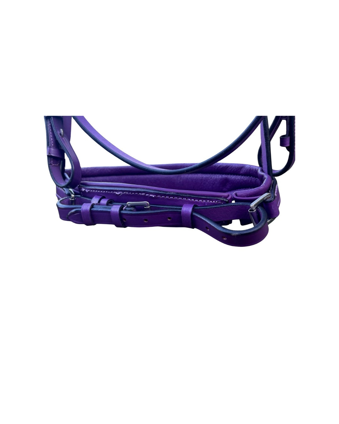 Purple Anatomical Bridle with Crystal Chain – Padded Comfort | B2B Wholesale