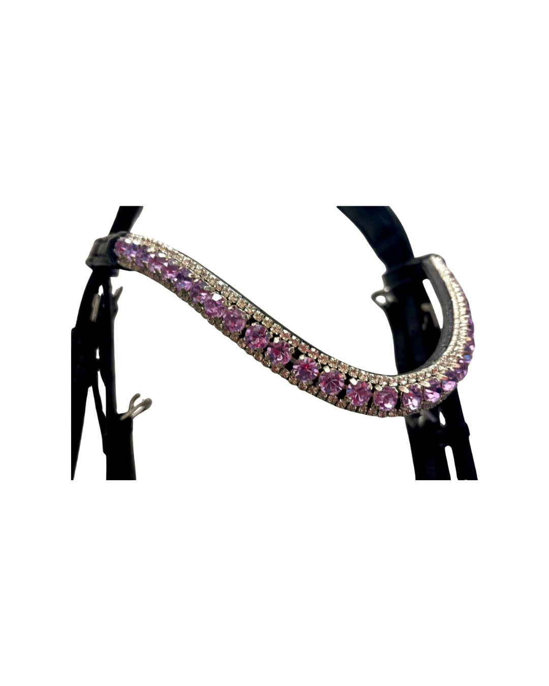 Bling Pink & Black Leather Bridle with Reins | Wholesale