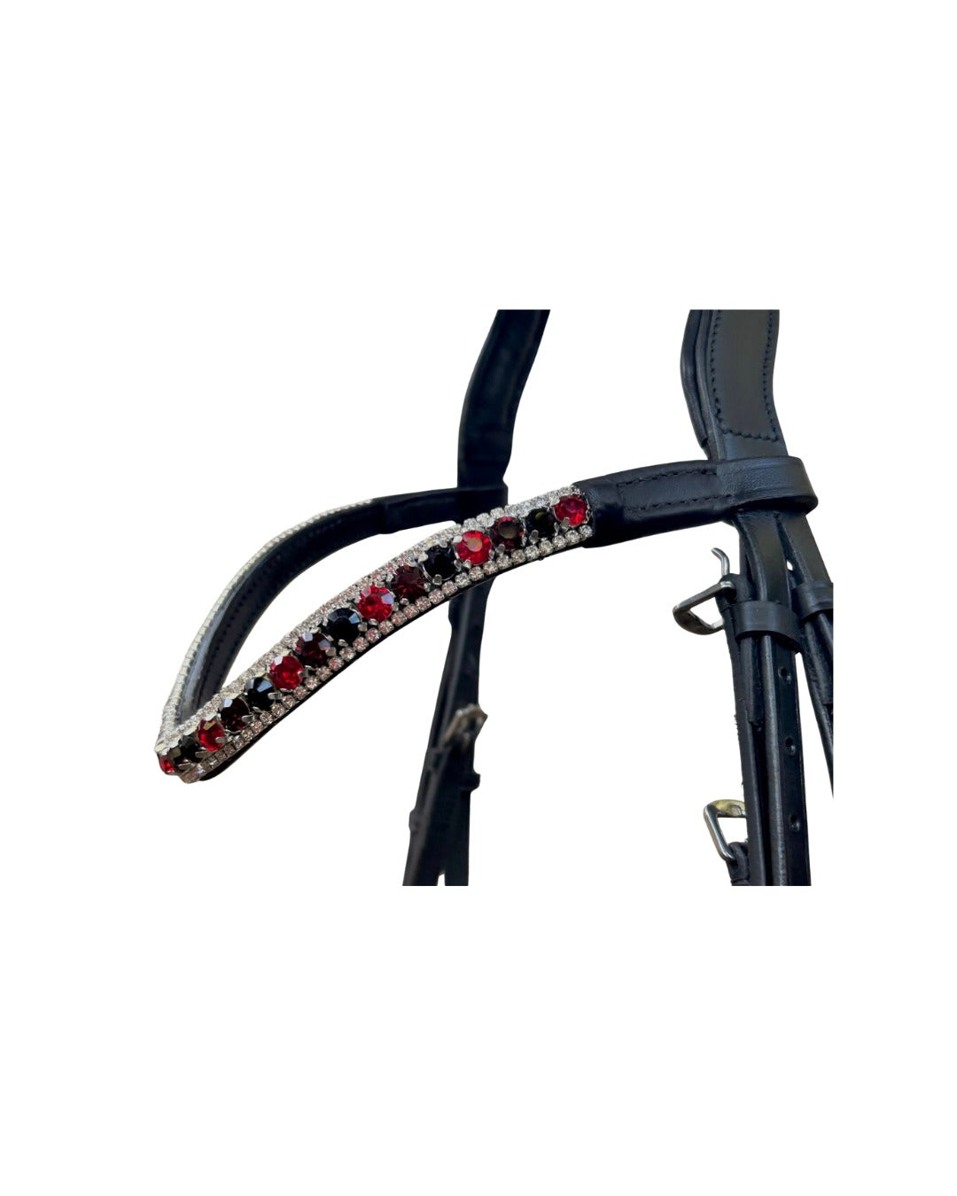 Bling Pink & Black Leather Bridle with Reins | Wholesale