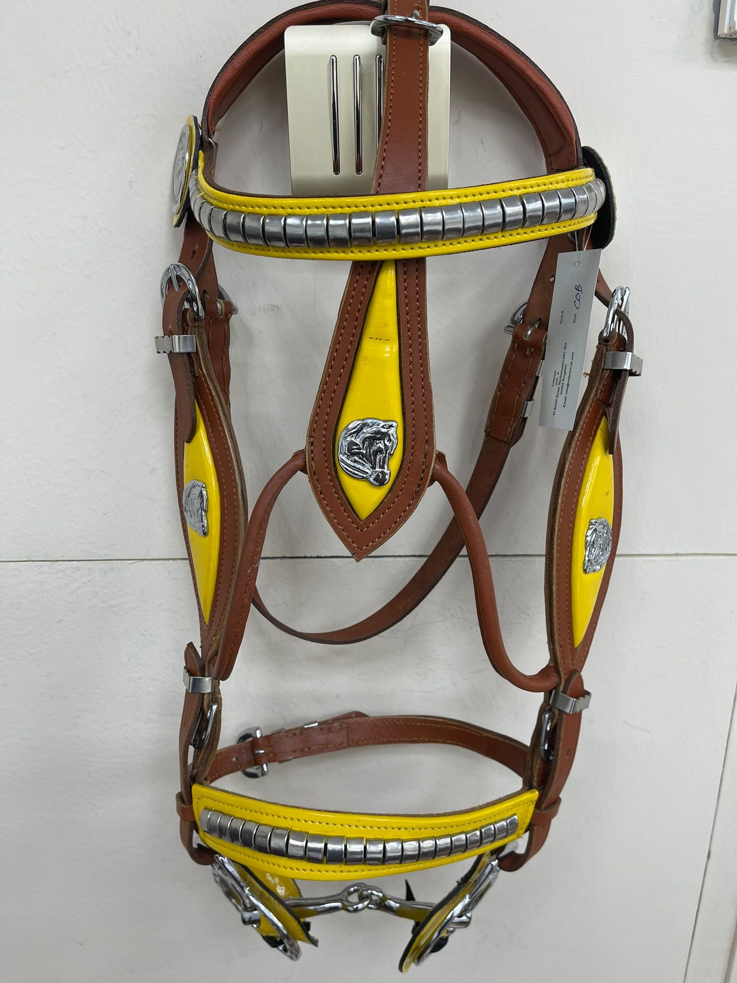 Yellow & Tan Show Bridle with Matching Lead Rope Set