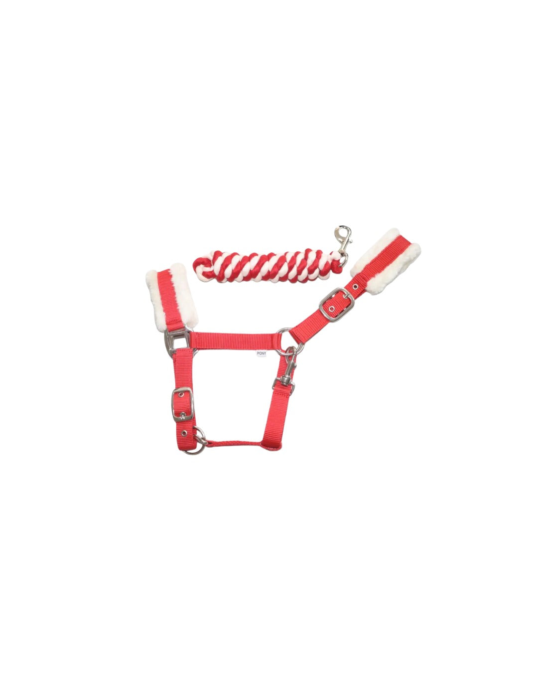 Criterion Calming Fur Red-Creme Head Collar with Matching Lead Rope