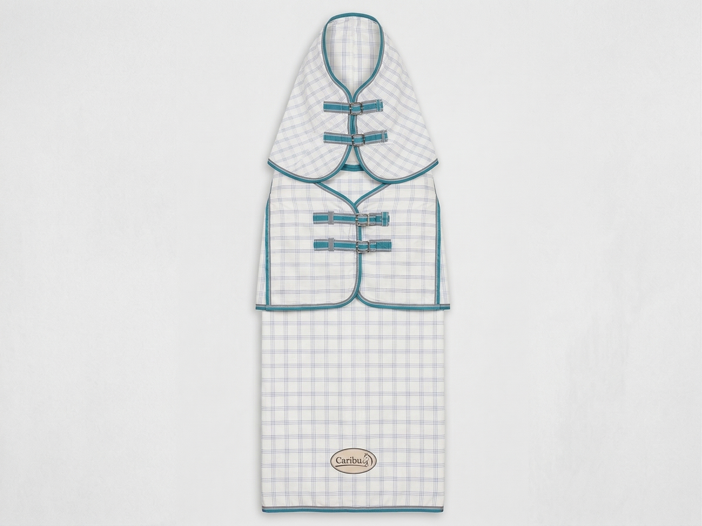 Combo Checker Fly Rug with Fabulous Turquoise Border