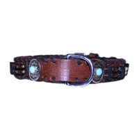 Canyon Weaver leather dog collar