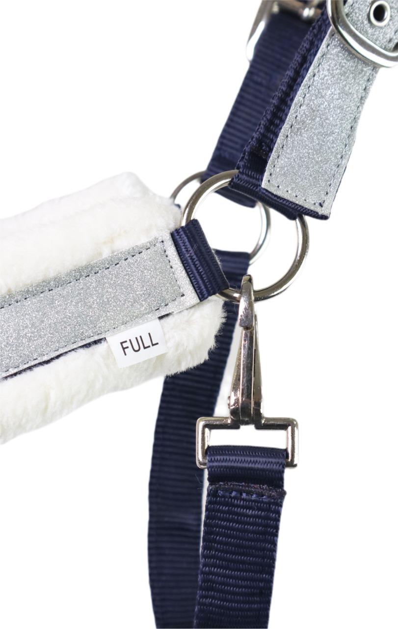 Criterion Calming Beige Navy Fur Head Collar with Matching Lead Rope