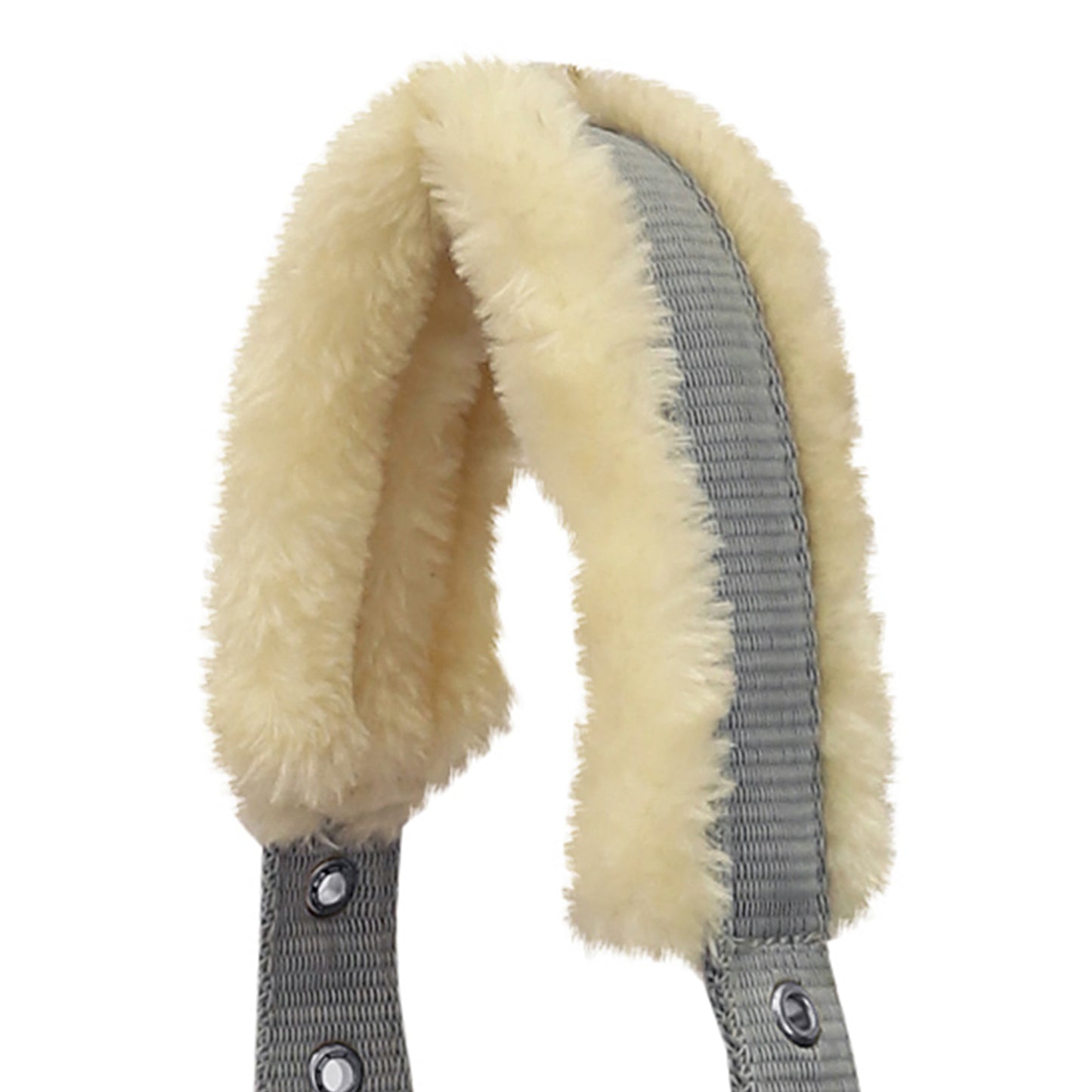 Criterion Calming Fur Cream Grey Head Collar with Matching Lead Rope