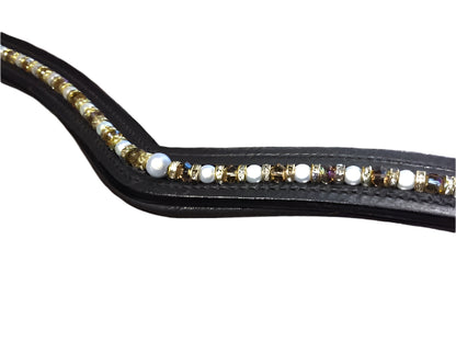 Beaded Leather Browband – Fancy Wholesale Browband for Horses