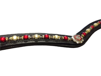Beaded Leather Browband – Fancy Wholesale Browband for Horses