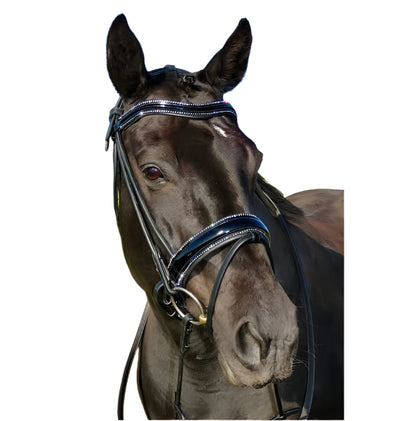 Criterion Round Rolled Bridle – Patent or Matt with Crystals or Plain