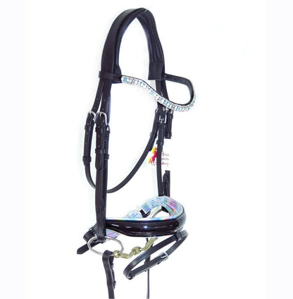 Wholesale Unicorn Bridle – Hologram Noseband & Pastel Opal Swarovski Crystals