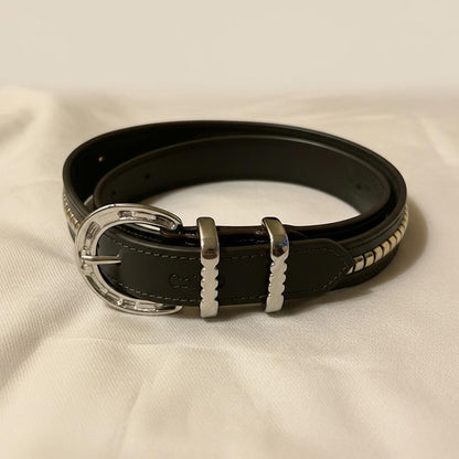 Dark Brown Criterion Clincher Belt – Bridle Leather & Silver Buckle