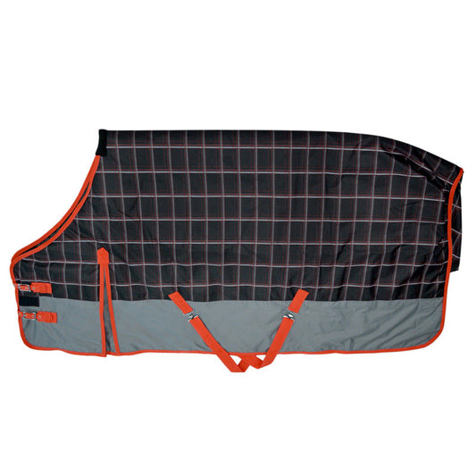 DURABLE TWO-TONE PLAID FLEECE RUG – HIGH VISIBILITY TRIM