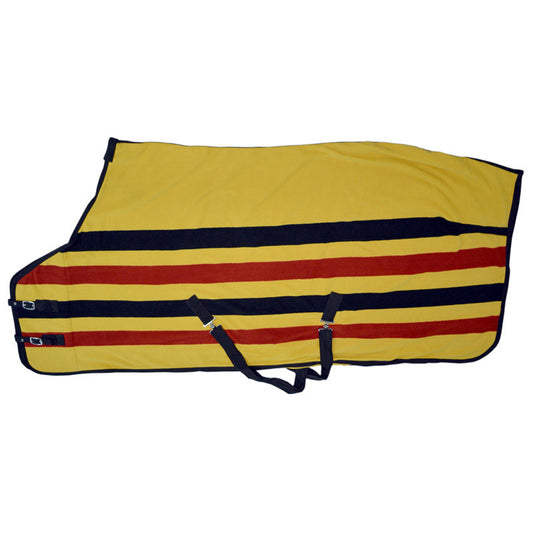 STRIPED FLEECE HORSE COOLER RUG – MOISTURE WICKING & WARM