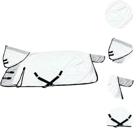 Criterion Lightweight Waterproof Horse Rug – Breathable Fly Protection Summer Sheet (White)