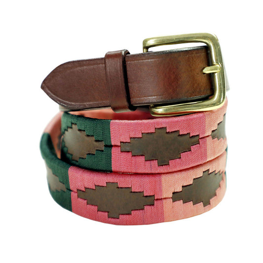 Rosewood Meadow Leather Polo Belt