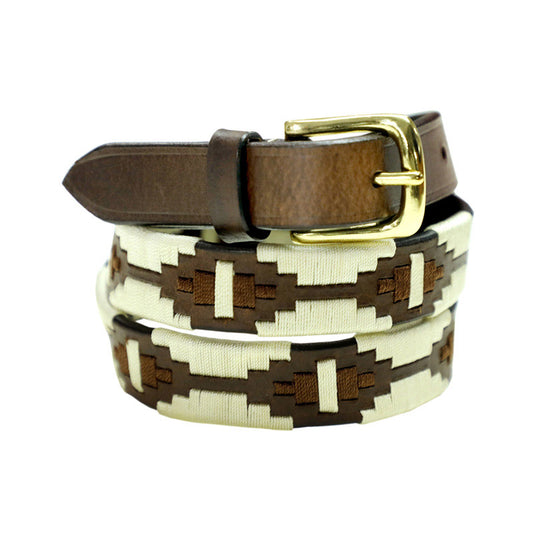 Sahara Cream Leather Polo Belt