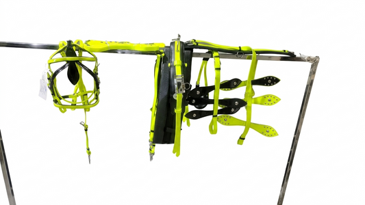 Neon Lime Biothane Quick Hitch Harness | Waterproof Waffle Performance Pad