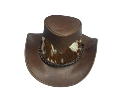 Rustic Horizon – Two-Tone Hair-On-Hide Leather Cowboy Hat