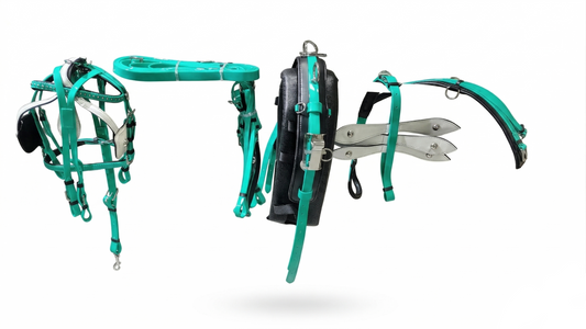 Turquoise American Biothane Quick Hitch Harness | Waterproof Waffle Performance Pad