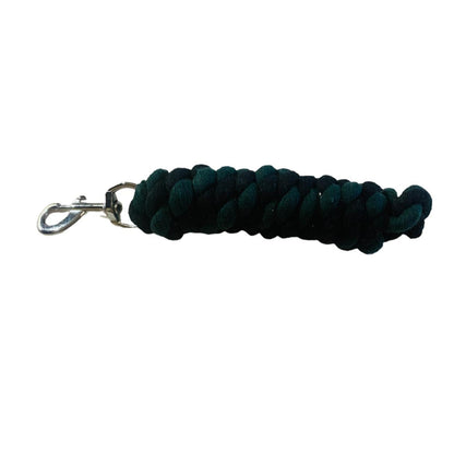 Criterion horse lead rope in dark green and black with brass or silver snap – available in cotton and cotton-polyester blend for B2B wholesale