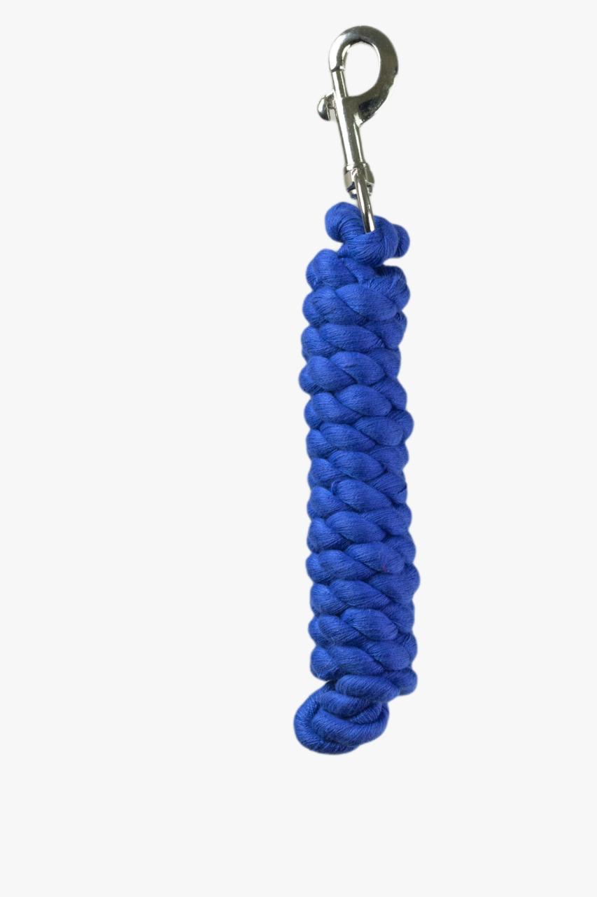 Criterion blue horse lead rope – wholesale cotton and cotton-polyester variants with silver or brass snap hook