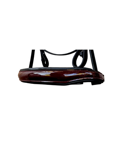 Ergonomic Patent Leather Bridle – Anatomical Monocrown with Optional Flash | B2B Wholesale
