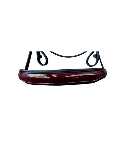 Ergonomic Patent Leather Bridle – Anatomical Monocrown with Optional Flash | B2B Wholesale