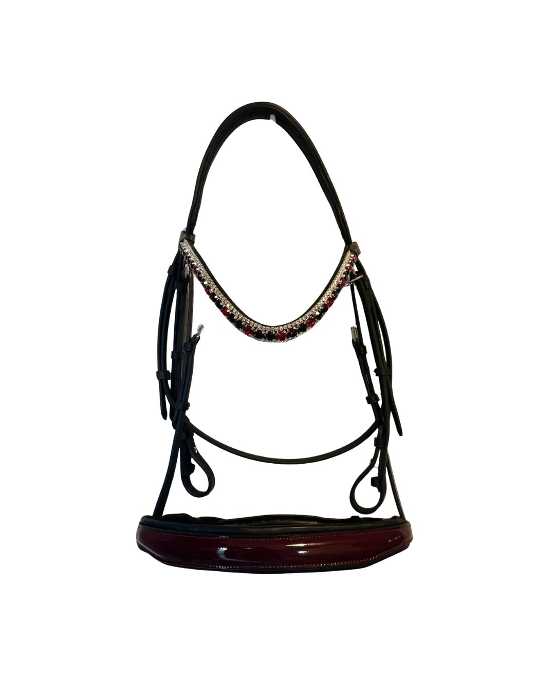 Ergonomic Patent Leather Bridle – Anatomical Monocrown with Optional Flash | B2B Wholesale