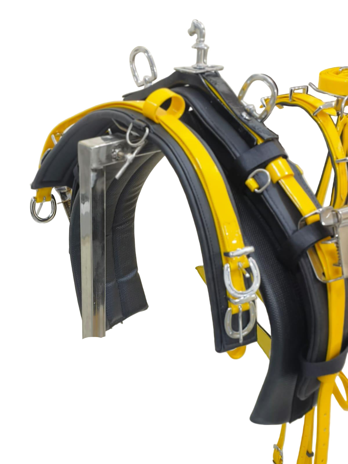 Quick Hitch Leather Harness – Black/Yellow | Wholesale