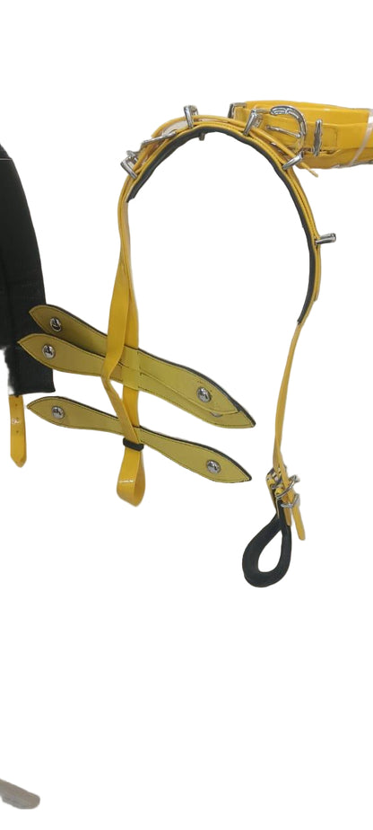 Quick Hitch Leather Harness – Black/Yellow | Wholesale