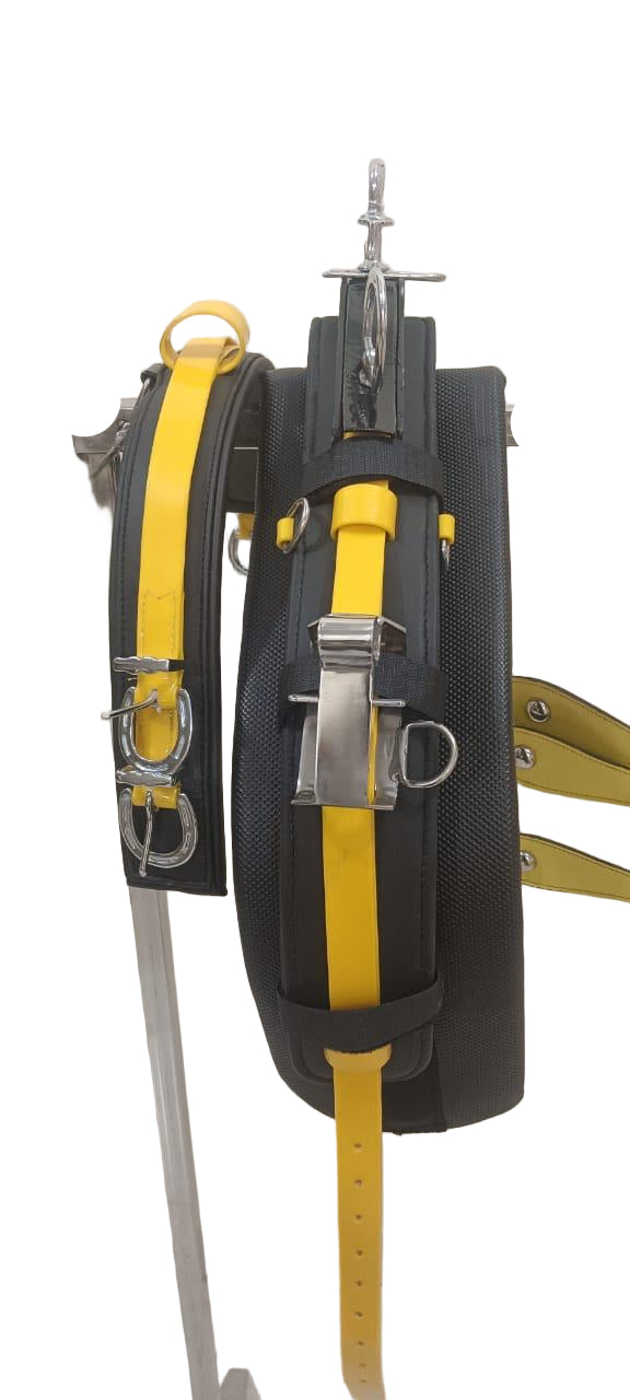 Quick Hitch Leather Harness – Black/Yellow | Wholesale