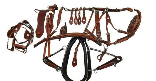 Wholesale Leather Horse Driving Harness with Collar | Brown
