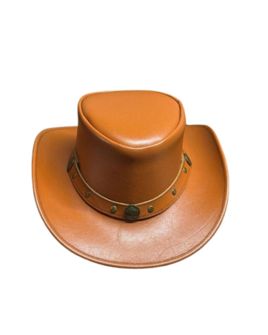 Frontier Brass – Premium Cowhide Leather Cowboy Hat