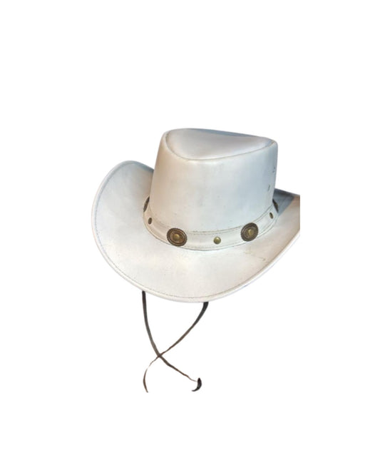 Frontier White – Premium White Cowhide Leather Cowboy Hat