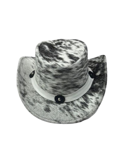 Frontier Edge – Two-Tone Hair-On Hide Leather Cowboy Hat