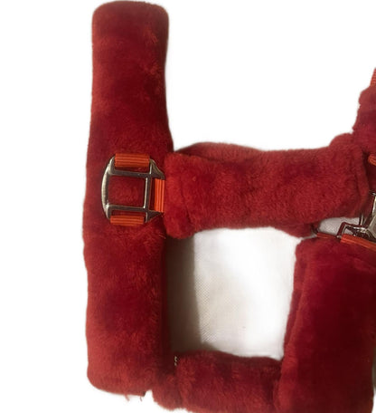 Red Fur Head Collar | Wholesale Adjustable & Padded Design