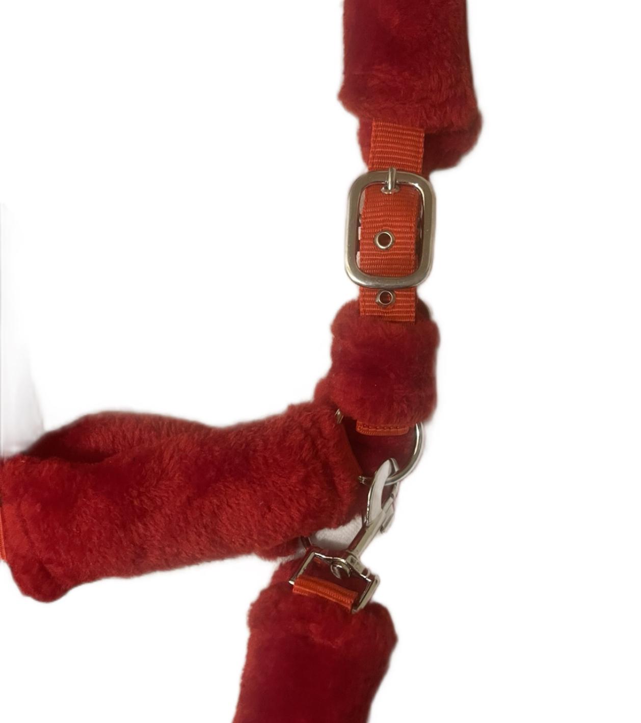 Red Fur Head Collar | Wholesale Adjustable & Padded Design