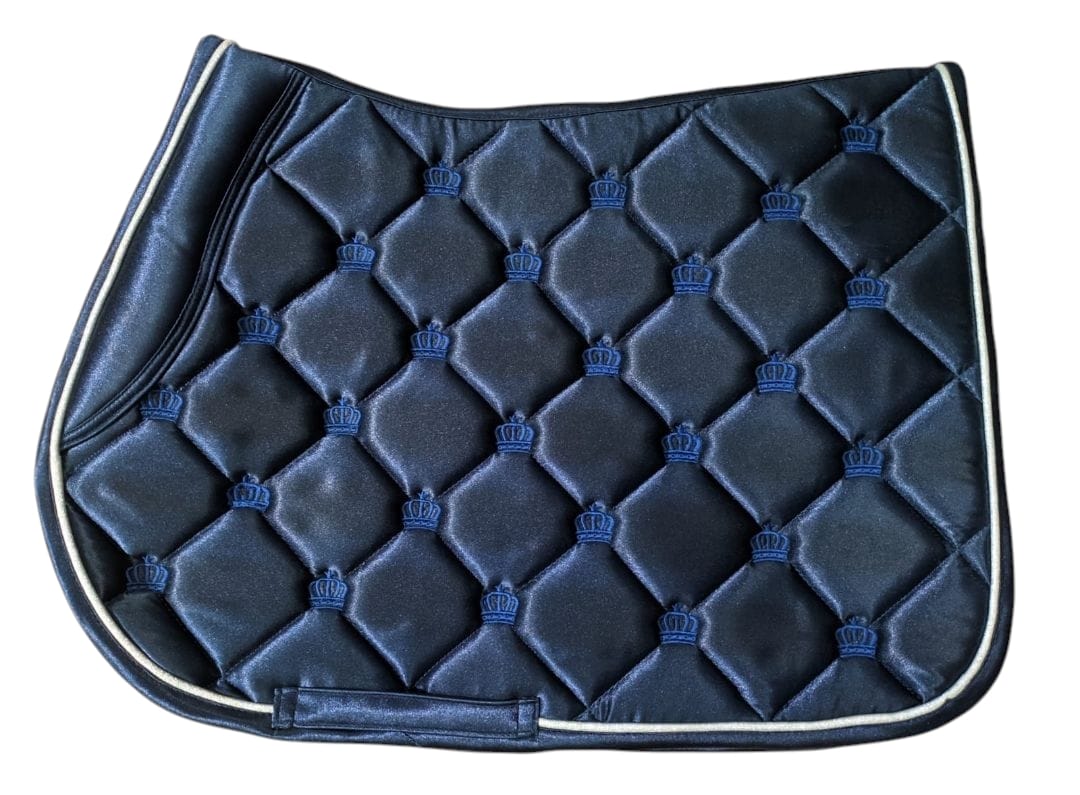 SATIN ROYAL CROWN EMBROIDERED SADDLE PAD