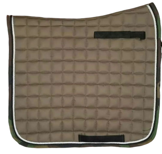 KHAKI GREEN AP SADDLE PAD WITH CAMOUFLAGE ACCENT