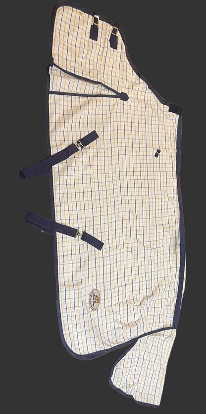 Check Pattern Horse Fly Rug Combo with Fixed Neck & Fly Mask