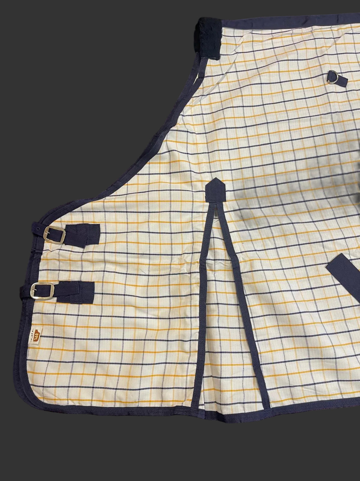 Check Pattern Horse Fly Rug Combo with Fixed Neck & Fly Mask