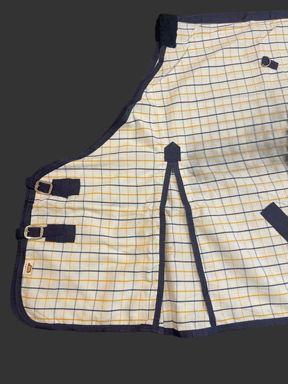 Check Pattern Horse Fly Rug Combo with Fixed Neck & Fly Mask